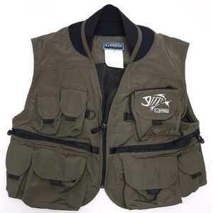 G.Loomis Fishing Vest‎ Mens Medium Green Utility Pocket Fly Steelhead READ